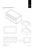 New Croc 4 Drawers Storage Trunk