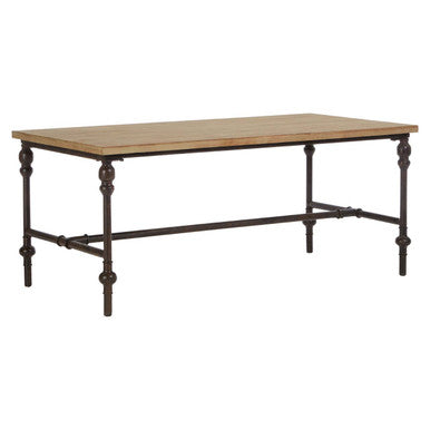 Natural Rectangular Coffee Table with Distressed Fir Wood Top | Tribeca