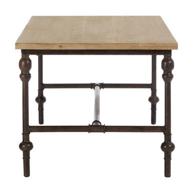 Natural Rectangular Coffee Table with Distressed Fir Wood Top | Tribeca