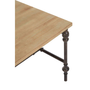 Natural Rectangular Coffee Table with Distressed Fir Wood Top | Tribeca