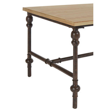 Natural Rectangular Coffee Table with Distressed Fir Wood Top | Tribeca