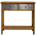 Natural Console Table with Two Drawers | Shoreditch