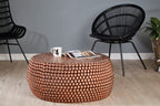 Gold Interlinked Beaded Iron Copper Finish Coffee Table | Templar