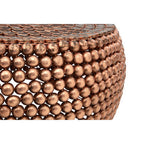 Gold Interlinked Beaded Iron Copper Finish Coffee Table | Templar
