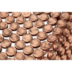 Gold Interlinked Beaded Iron Copper Finish Coffee Table | Templar