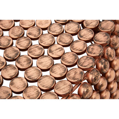 Gold Interlinked Beaded Iron Copper Finish Coffee Table | Templar