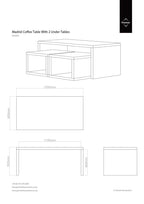Dark Grey High Gloss Wood Coffee Table with 2 Under Tables | Madrid