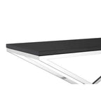 Black Leather Effect Console Table with Cross Design | Tribute