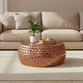 Gold Round Iron Pebble Design Coffee Table | Templar