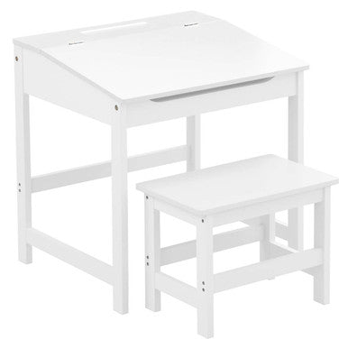 Children's White Desk and Stool | Jordan