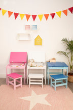 Children's White Desk and Stool | Jordan