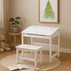 Children's White Desk and Stool | Jordan