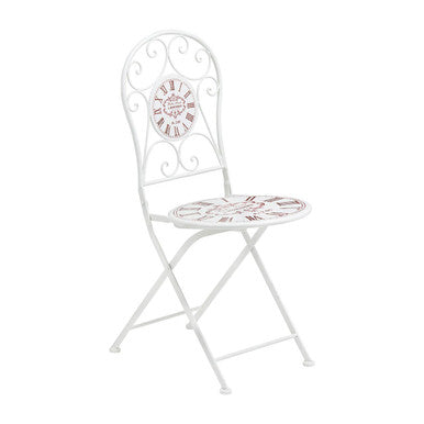 Cream Powder Coated Metal Chair | Cafe Cassis