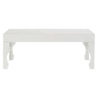 White High Gloss Wooden Coffee Table with Stately Shaped Legs | Luis