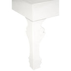 White High Gloss Wooden Coffee Table with Stately Shaped Legs | Luis