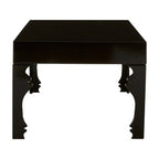 Black High Gloss Wooden Coffee Table with Stately Shaped Legs, Luis