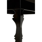 Black High Gloss Wooden Coffee Table with Stately Shaped Legs, Luis