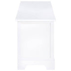 White Storage Bench with 4 Drawers | New England