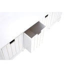 White Storage Bench with 4 Drawers | New England