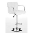 White Leather Effect Bar Chair | Starz