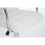 White Leather Effect Bar Chair | Starz