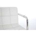 White Leather Effect Bar Chair | Starz