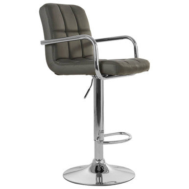 Grey Leather Effect Bar Chair | Starz