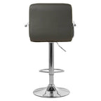 Grey Leather Effect Bar Chair | Starz