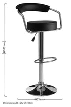 Black Leather Effect Bar Chair | Scala