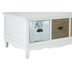 White and Natural Storage Rectangular Coffee Table with 3 Drawers | Weymouth
