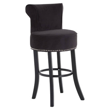 Black Velvet Bar Chair | Regents Park