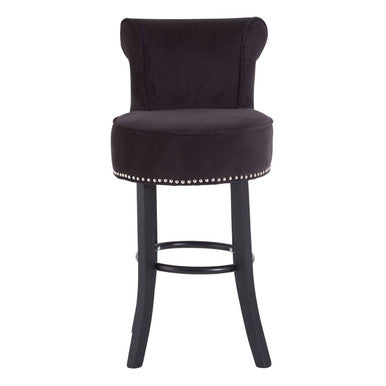 Black Velvet Bar Chair | Regents Park