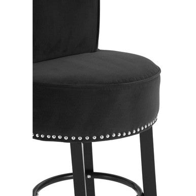 Black Velvet Bar Chair | Regents Park
