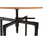Natural Height Adjustable Bar Table with Metal Frame | New Foundry