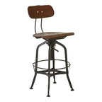 Adjustable Wooden Seat Bar Stool | New Foundry
