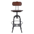 Adjustable Wooden Seat Bar Stool | New Foundry