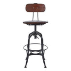 Adjustable Wooden Seat Bar Stool | New Foundry