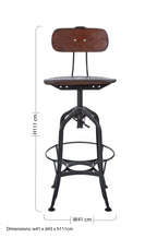Adjustable Wooden Seat Bar Stool | New Foundry