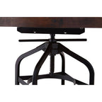 Natural Walnut Top and Black Metal Base Bar Table, New Foundry
