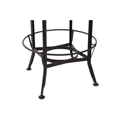 Natural Walnut Top and Black Metal Base Bar Table, New Foundry