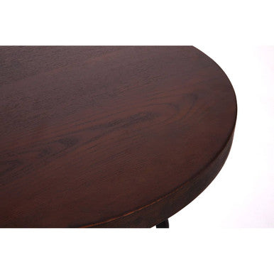 Natural Walnut Top and Black Metal Base Bar Table, New Foundry