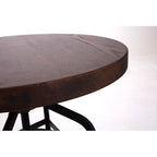 Natural Walnut Top and Black Metal Base Bar Table, New Foundry