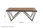 Brown Wood Top and Iron Base Square Coffee Table | New Foundry