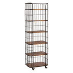 Wood and Metal 6 Tier Shelf Unit | New Foundry