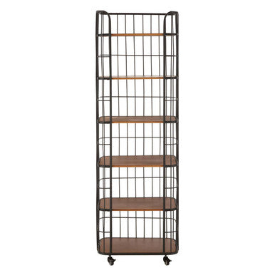 Wood and Metal 6 Tier Shelf Unit | New Foundry