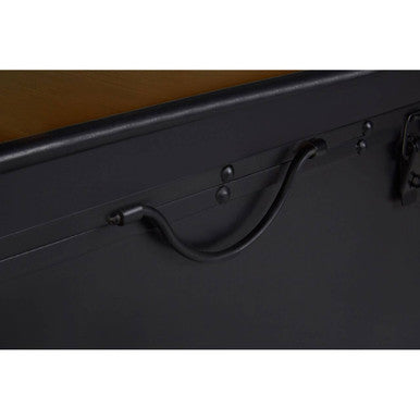 Black Wood and Iron Coffee Table with Hinged Top | New Foundry
