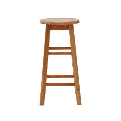 Natural Tropical Hevea Wood Bar Stool | Selby