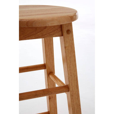 Natural Tropical Hevea Wood Bar Stool | Selby