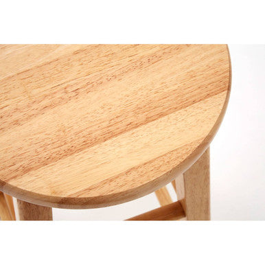 Natural Tropical Hevea Wood Bar Stool | Selby