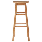 Natural Tropical Hevea Wood Tall Bar Stool | Selby